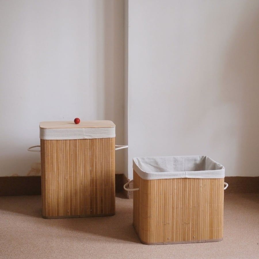  Giỏ tre đựng đồ gấp gọn | Bamboo folding storage basket 