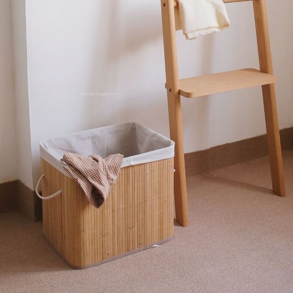  Giỏ tre đựng đồ gấp gọn | Bamboo folding storage basket 