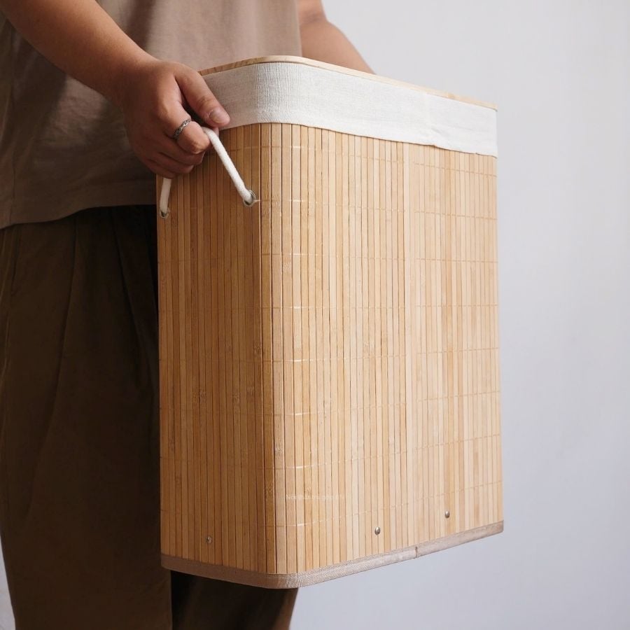  Giỏ tre đựng đồ gấp gọn | Bamboo folding storage basket 