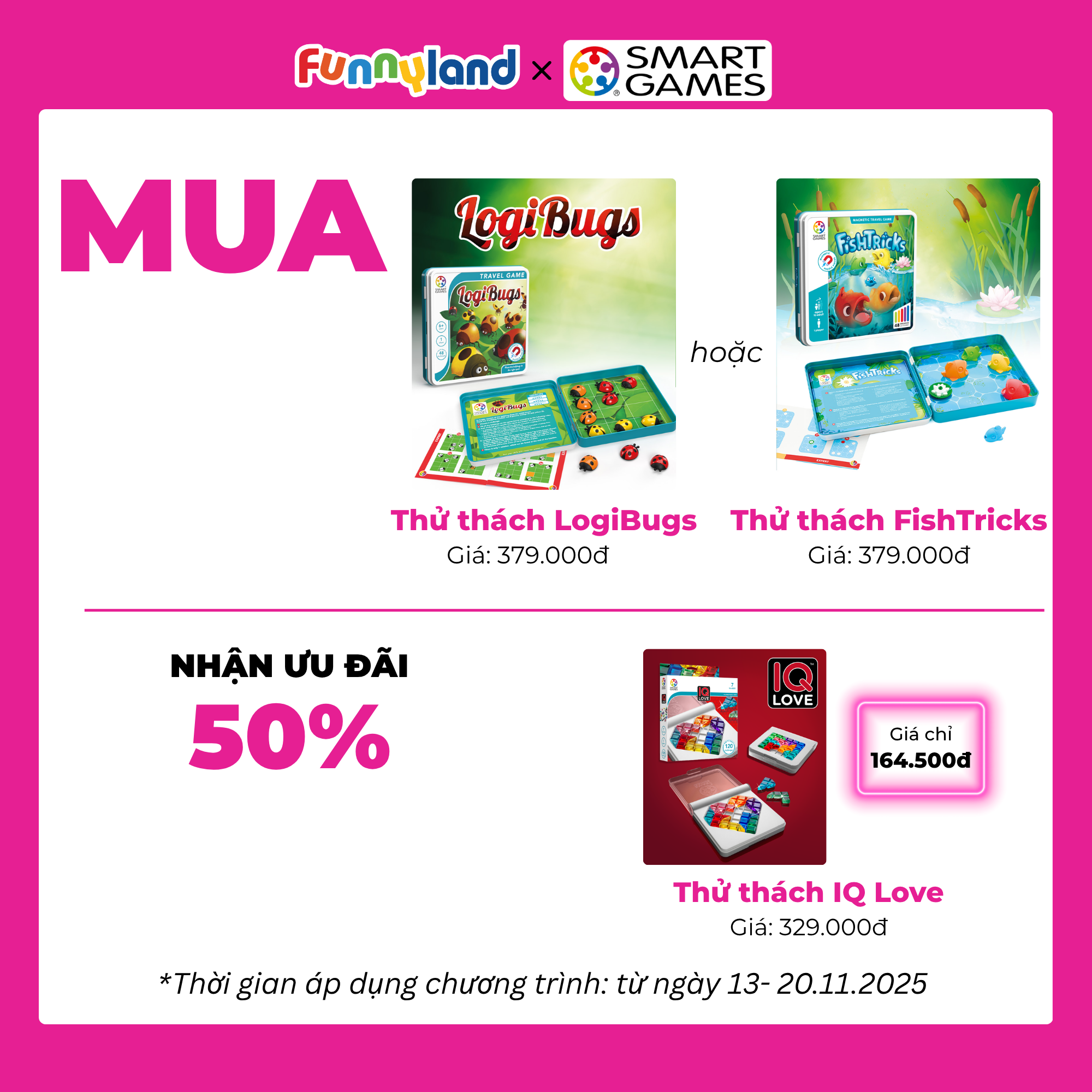 Đồ chơi trí tuệ Smartgames Thử thách IQ Love (SG 302)