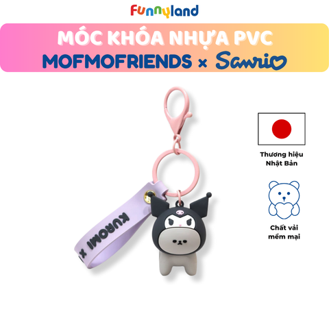 Chú Mèo British Shorthair đội nón Kuromi - Móc Khóa Nhựa PVC