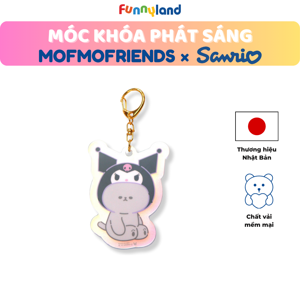 Chú Mèo British Shorthair đội nón Kuromi - Móc Khóa Phát Sáng