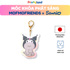 Chú Mèo British Shorthair đội nón Kuromi - Móc Khóa Phát Sáng