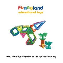 Đồ chơi xếp hình nam châm Hàn Quốc Magformers Công viên khủng long 40 mảnh