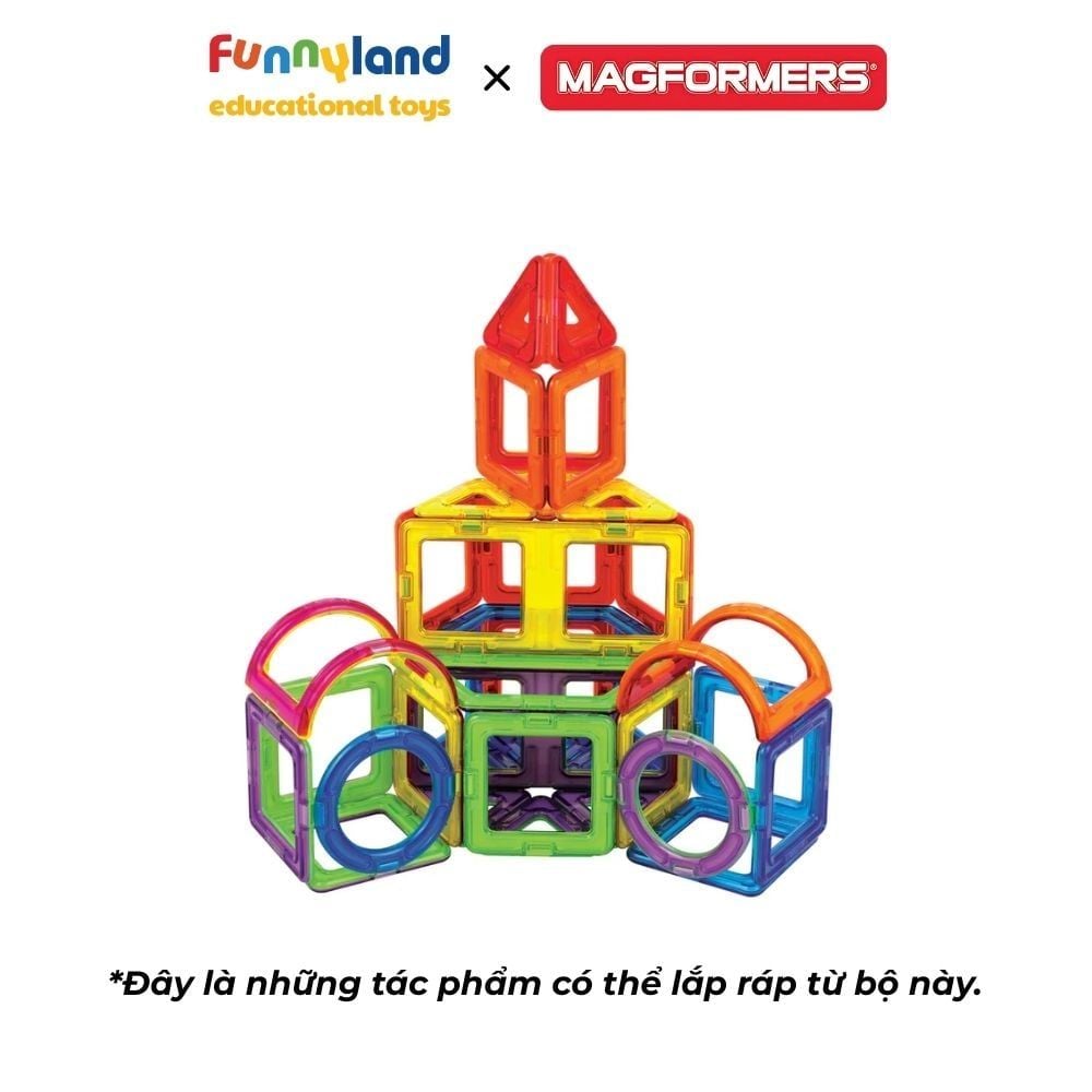 Đồ chơi xếp hình nam châm Hàn Quốc Magformers Bộ cơ bản 42 mảnh