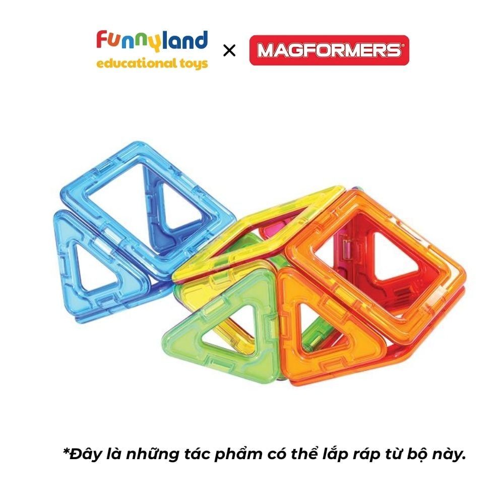 Đồ chơi xếp hình nam châm Hàn Quốc Magformers Bộ cơ bản 14 mảnh