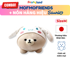 Chú Thỏ lùn Hà Lan Size M đội nón Cinnamoroll - Thú Bông MofmoFriends x nón hàng hiệu Sanrio