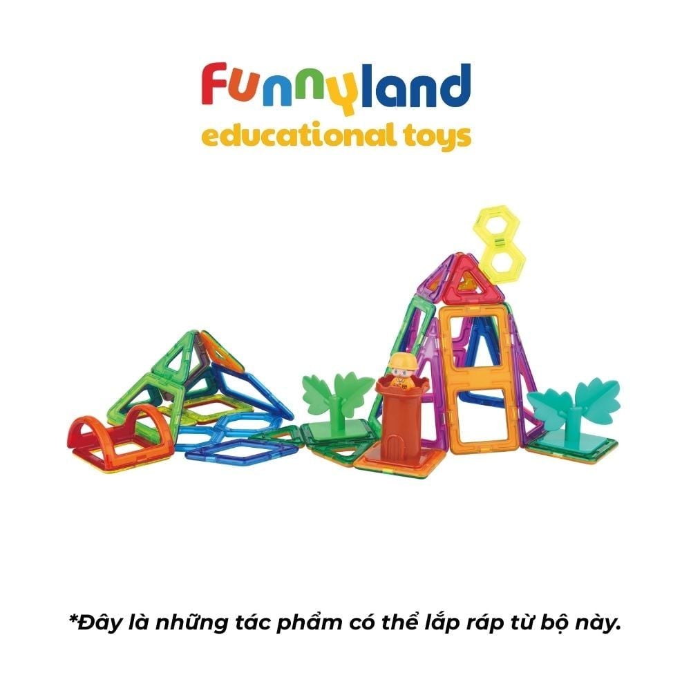 Đồ chơi xếp hình nam châm Hàn Quốc Magformers Công viên khủng long 40 mảnh