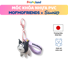 Chú Mèo British Shorthair đội nón Kuromi - Móc Khóa Nhựa PVC