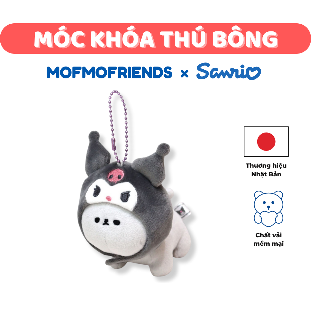 Móc Khóa Thú Bông - Thú Bông Mèo Lông Ngắn British Shorthair đội mũ Kuromi