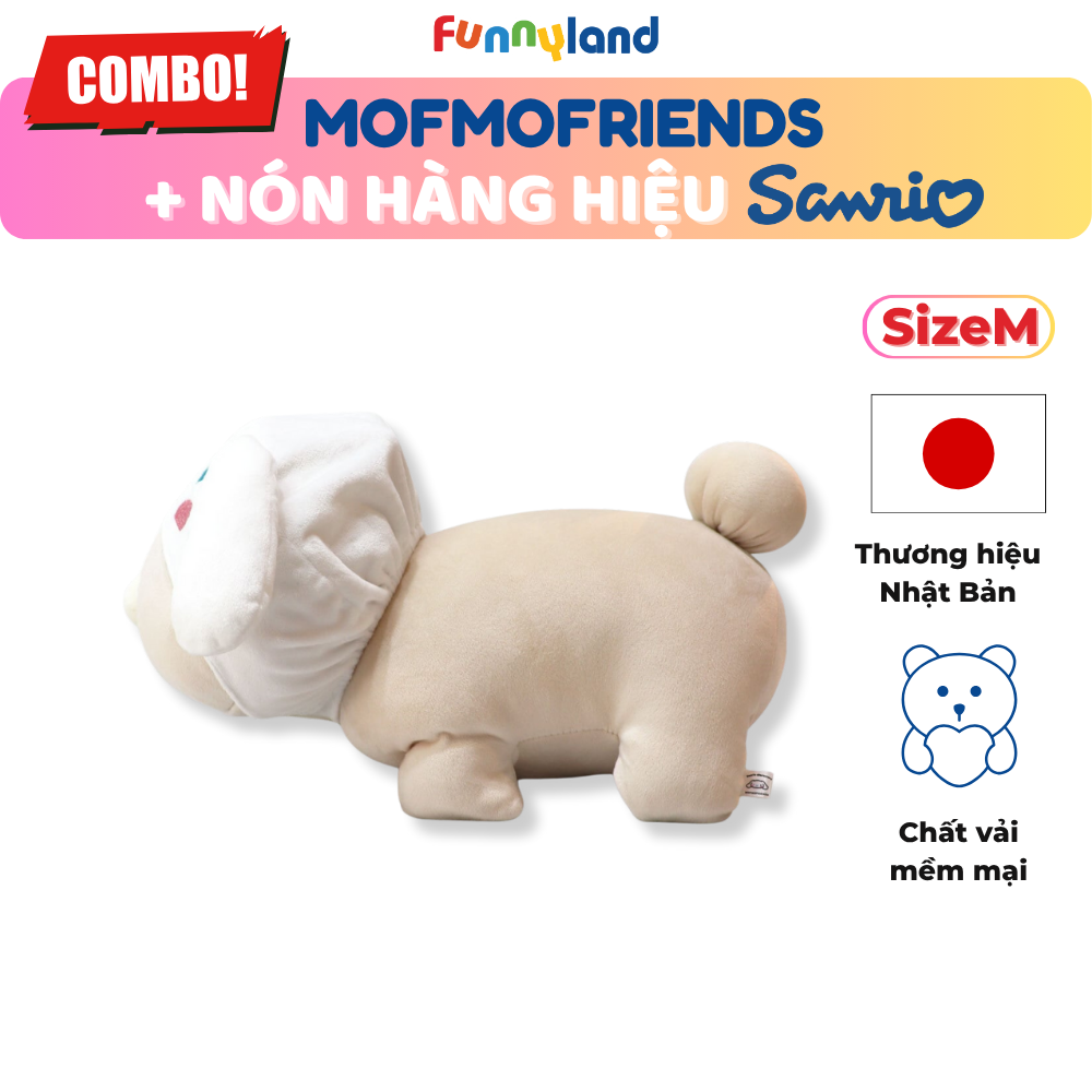 Thú bông MofmoFriends M With Cap - Cinnamoroll