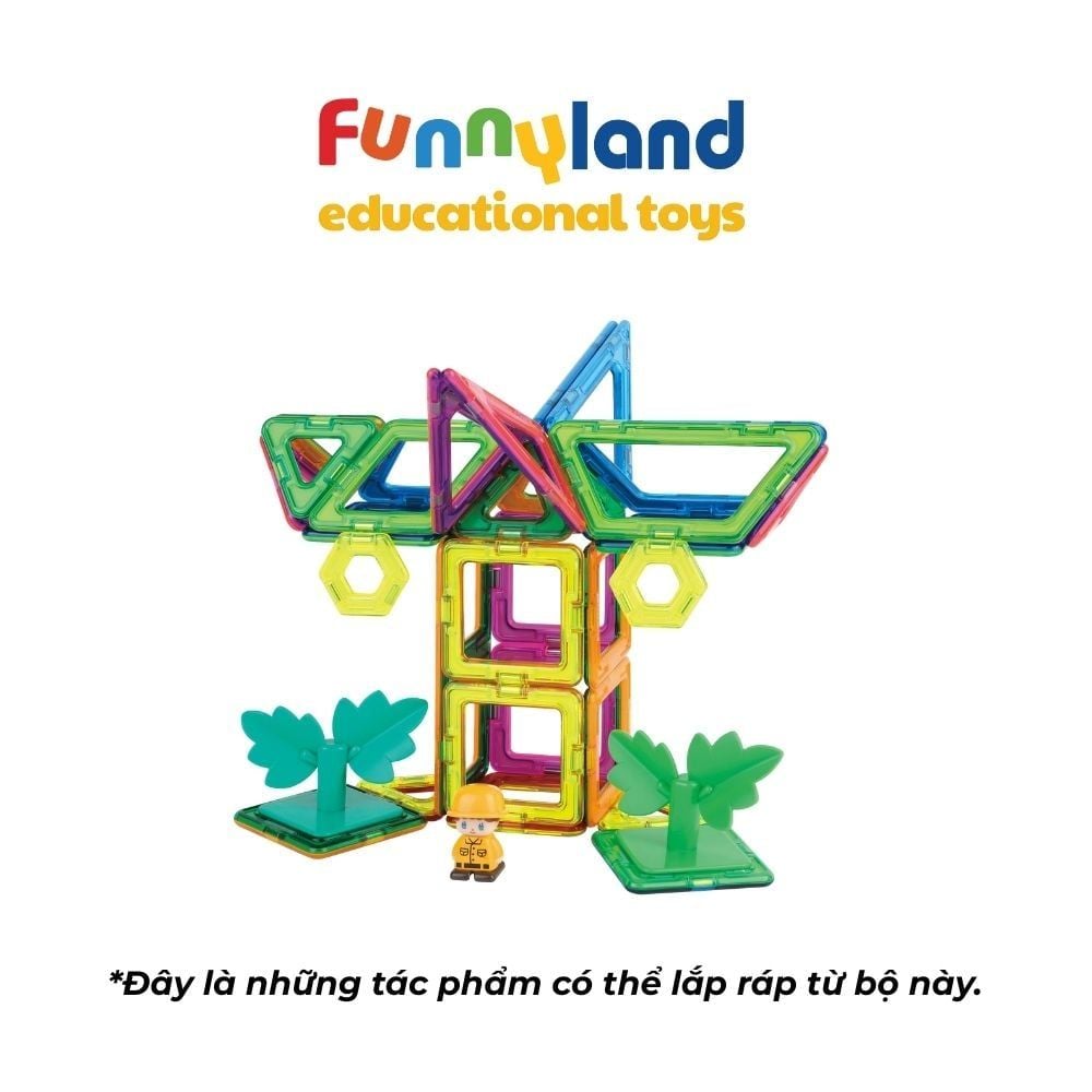 Đồ chơi xếp hình nam châm Hàn Quốc Magformers Công viên khủng long 40 mảnh