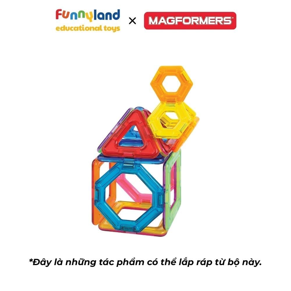 Đồ chơi xếp hình nam châm Hàn Quốc Magformers Bộ thử thách 14 mảnh