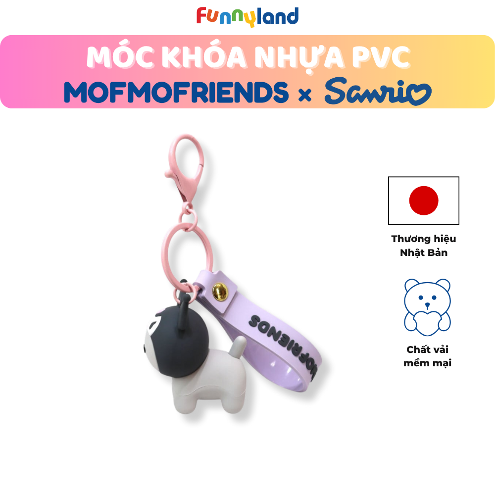 Chú Mèo British Shorthair đội nón Kuromi - Móc Khóa Nhựa PVC