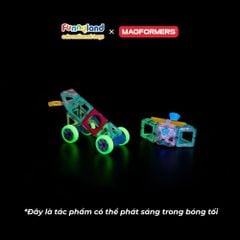 Đồ chơi xếp hình nam châm Hàn Quốc Magformers Bánh xe phát sáng 22 mảnh