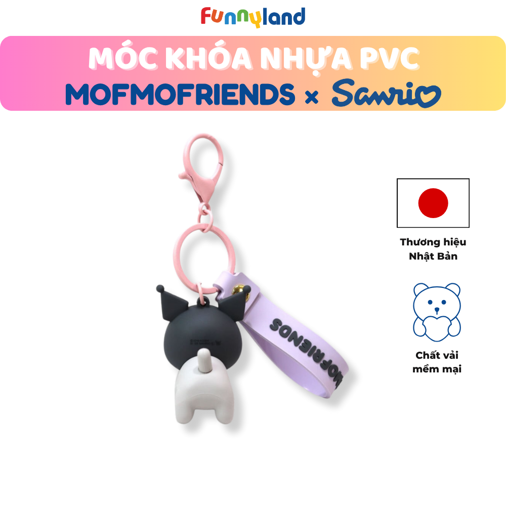 Chú Mèo British Shorthair đội nón Kuromi - Móc Khóa Nhựa PVC