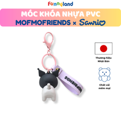 Chú Mèo British Shorthair đội nón Kuromi - Móc Khóa Nhựa PVC