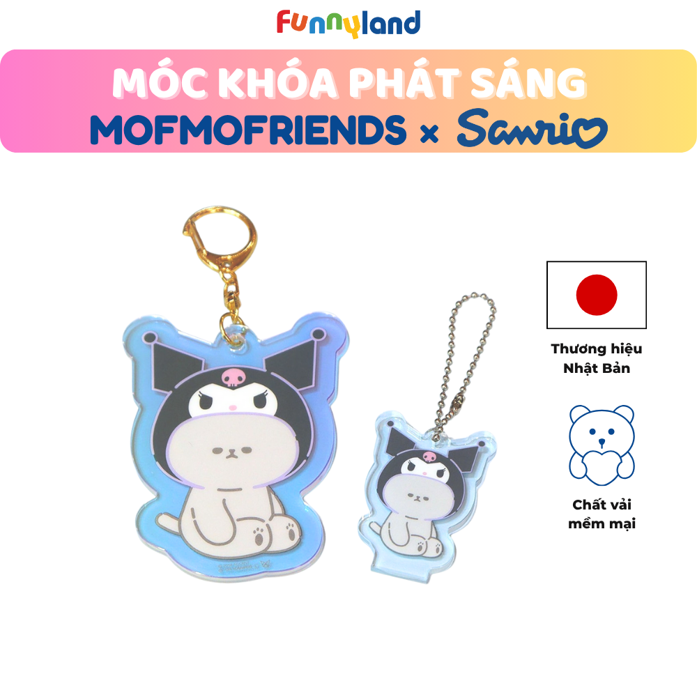 Chú Mèo British Shorthair đội nón Kuromi - Móc Khóa Phát Sáng