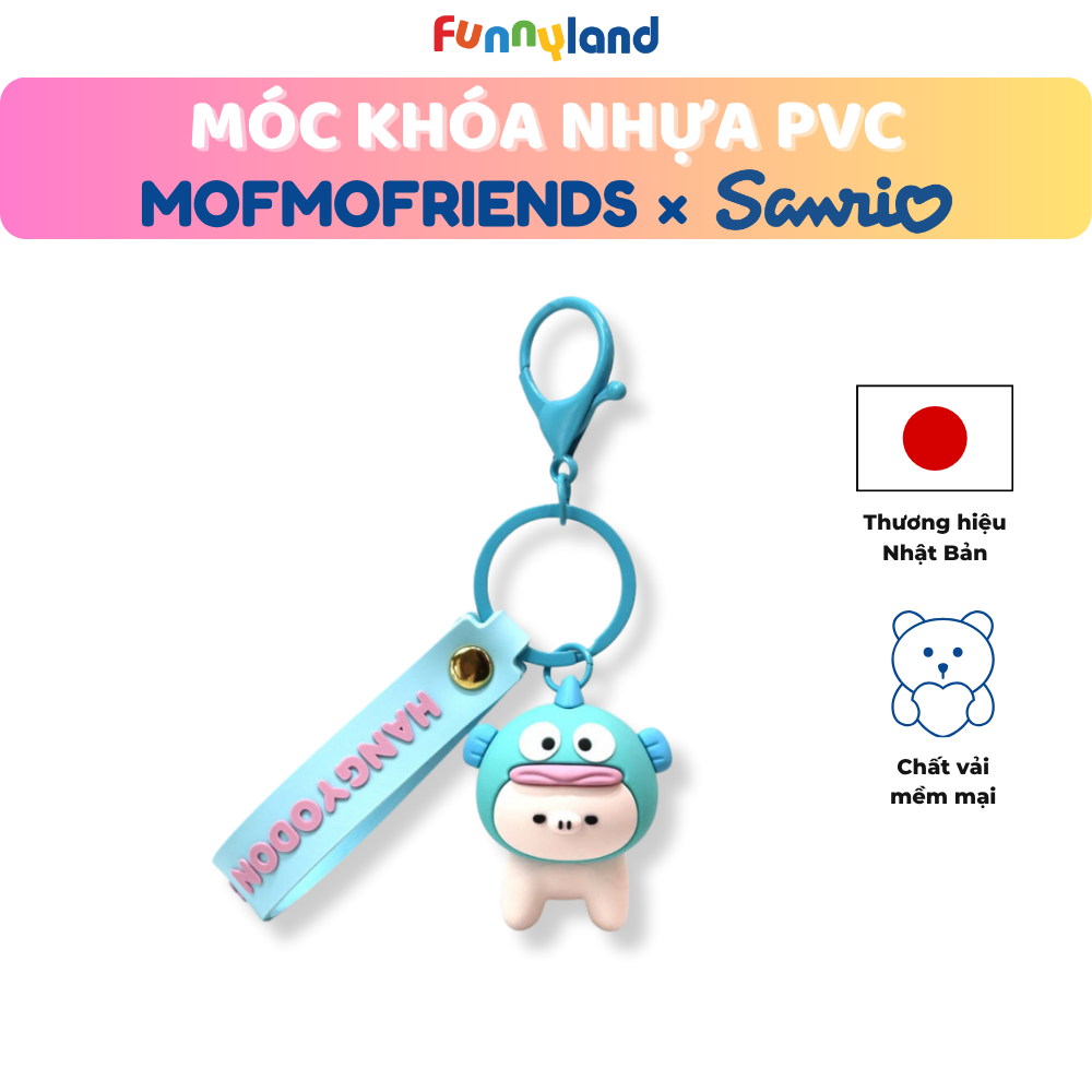 Chú Heo Micro Pig đội nón Hangyodon - Móc Khóa Nhựa PVC