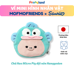Chú Heo Micro Pig đội nón Hangyodon - Ví Mini hình nhân vật