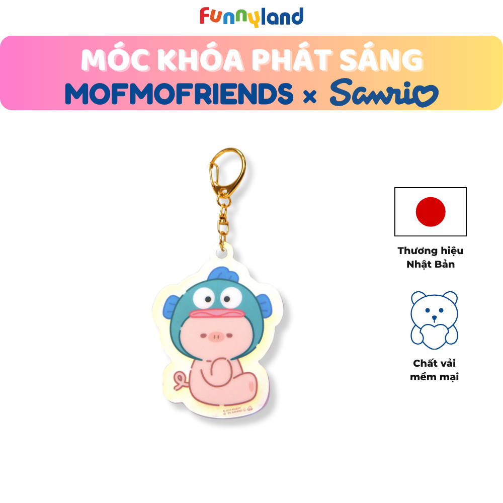 Chú Heo Micro Pig đội nón Hangyodon - Móc Khóa Phát Sáng