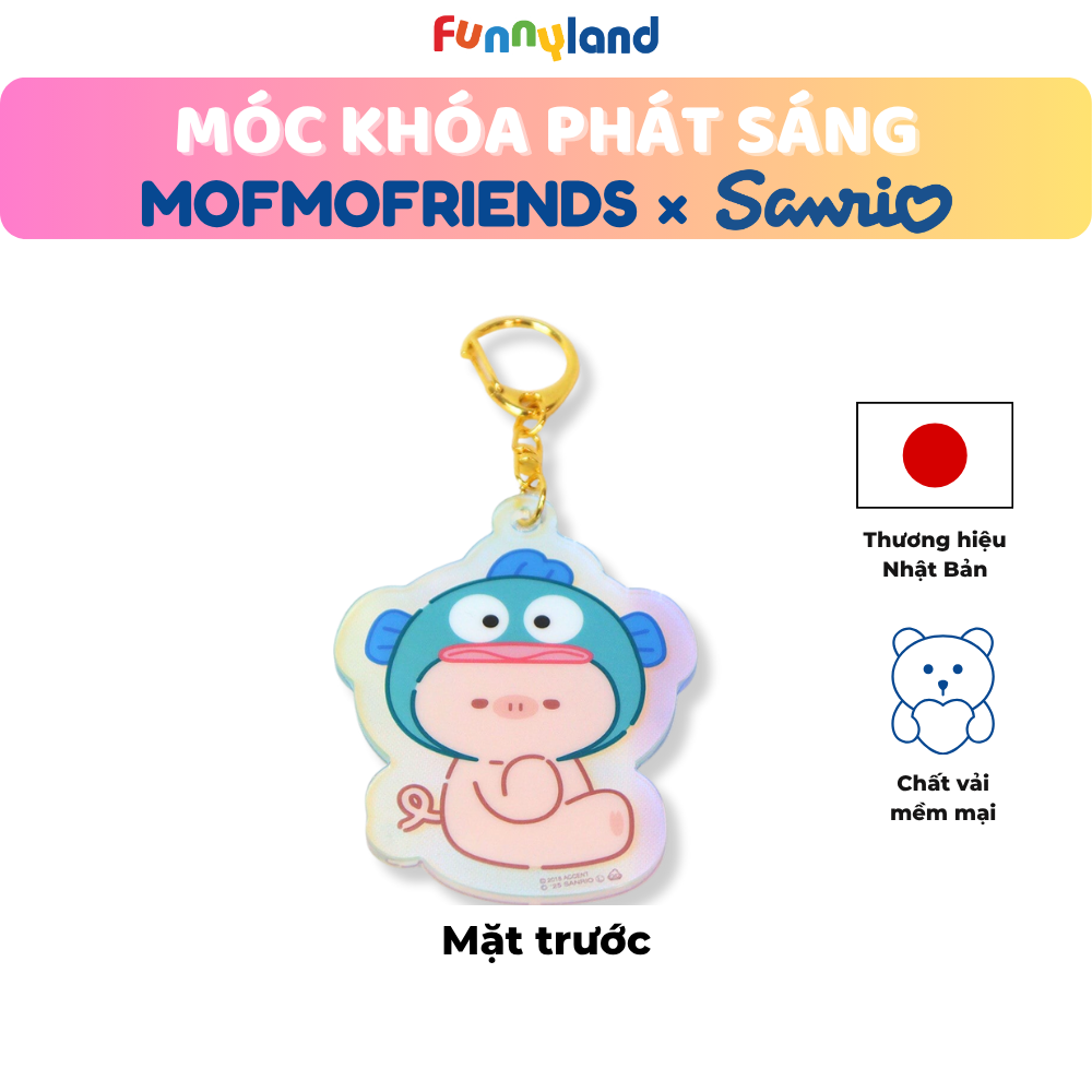 Chú Heo Micro Pig đội nón Hangyodon - Móc Khóa Phát Sáng