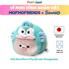 Chú Heo Micro Pig đội nón Hangyodon - Ví Mini hình nhân vật