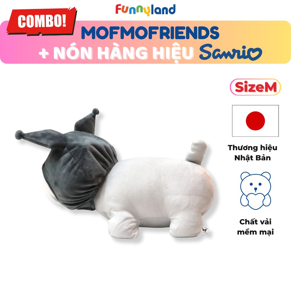 Thú bông MofmoFriends M With Cap - Kuromi