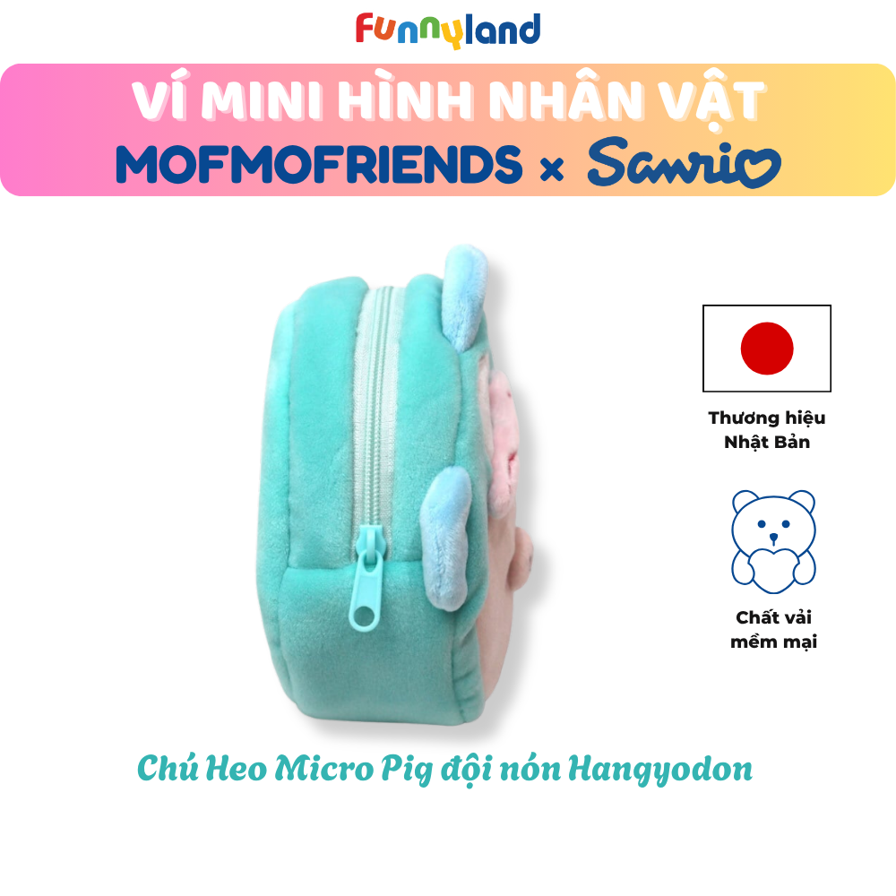Chú Heo Micro Pig đội nón Hangyodon - Ví Mini hình nhân vật