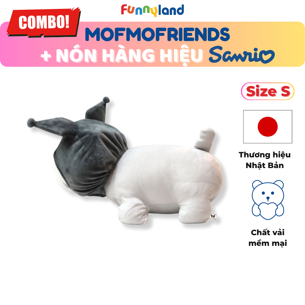 Thú bông MofmoFriends S With Cap - Kuromi