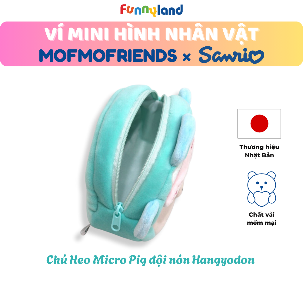 Chú Heo Micro Pig đội nón Hangyodon - Ví Mini hình nhân vật