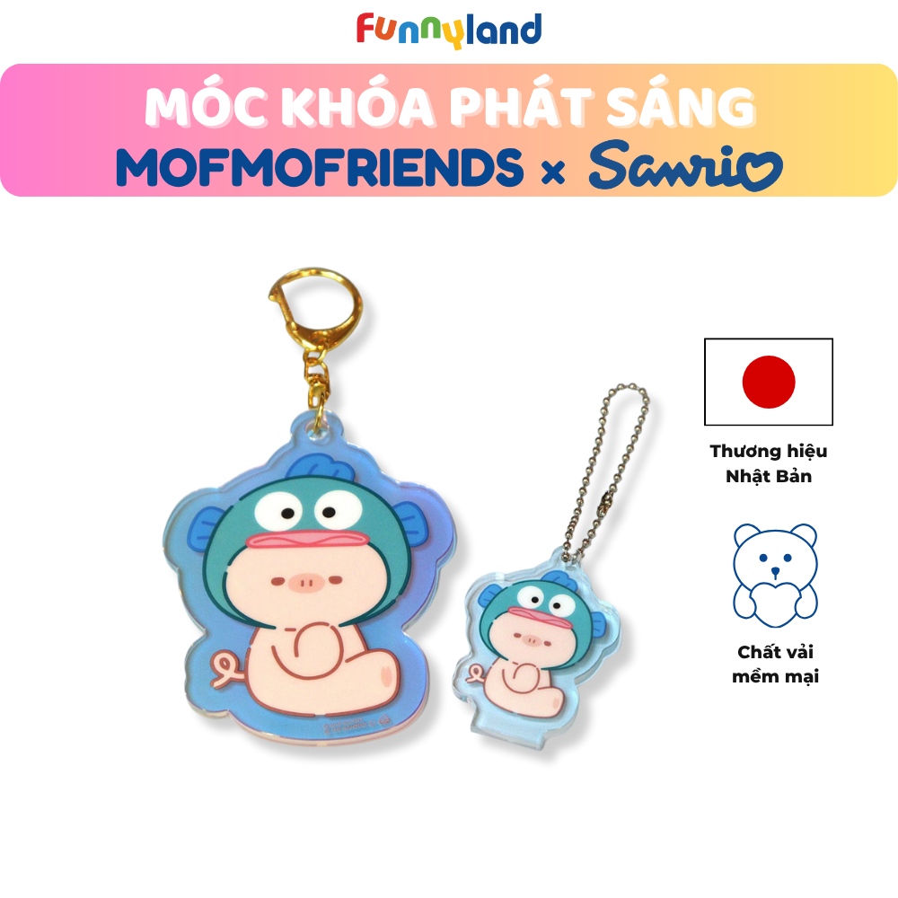 Chú Heo Micro Pig đội nón Hangyodon - Móc Khóa Phát Sáng