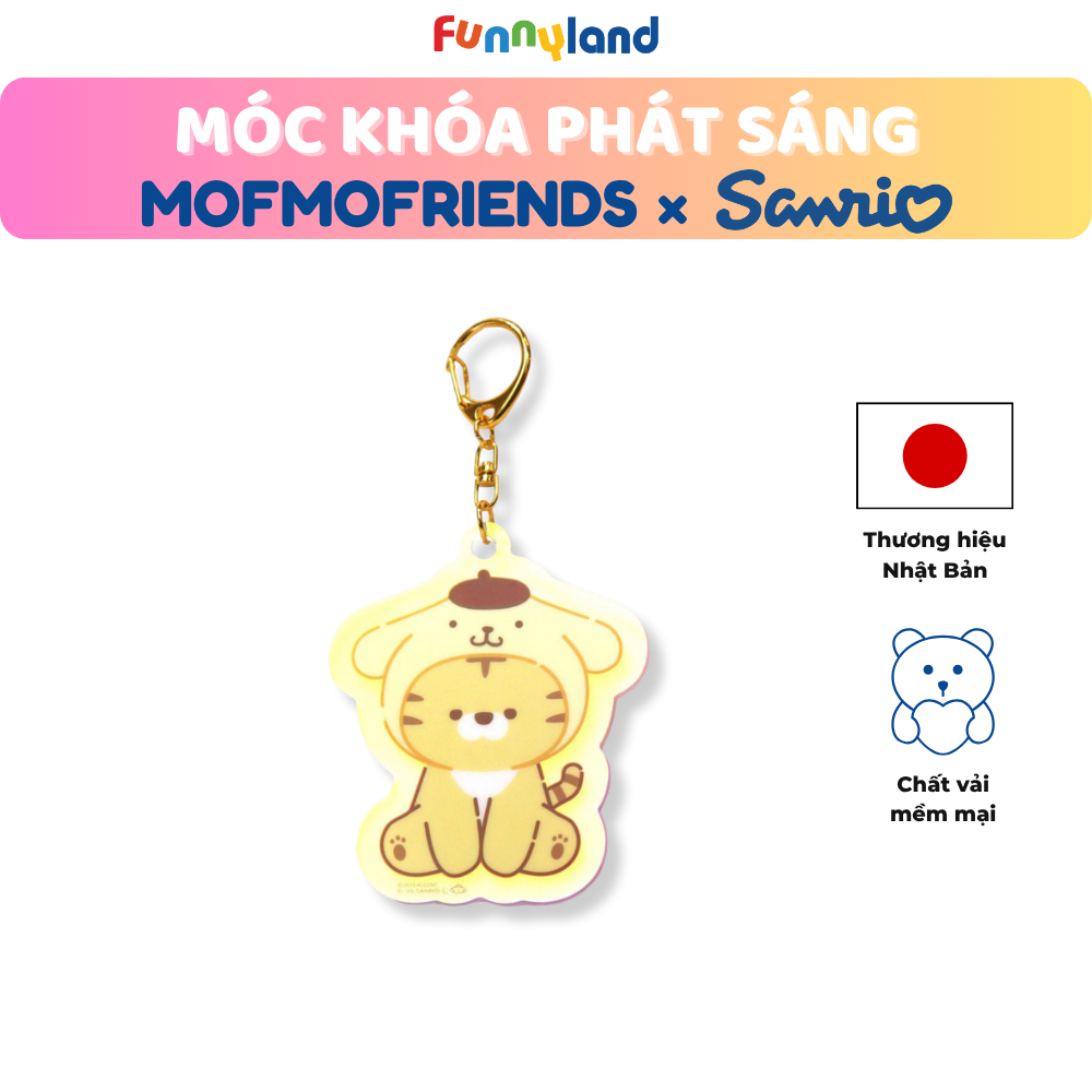 Chú Hổ Tiger đội nón Pompompurin - Móc Khóa Phát Sáng
