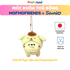 Chú Hổ Tiger đội nón Pompompurin - Móc Khóa Thú Bông