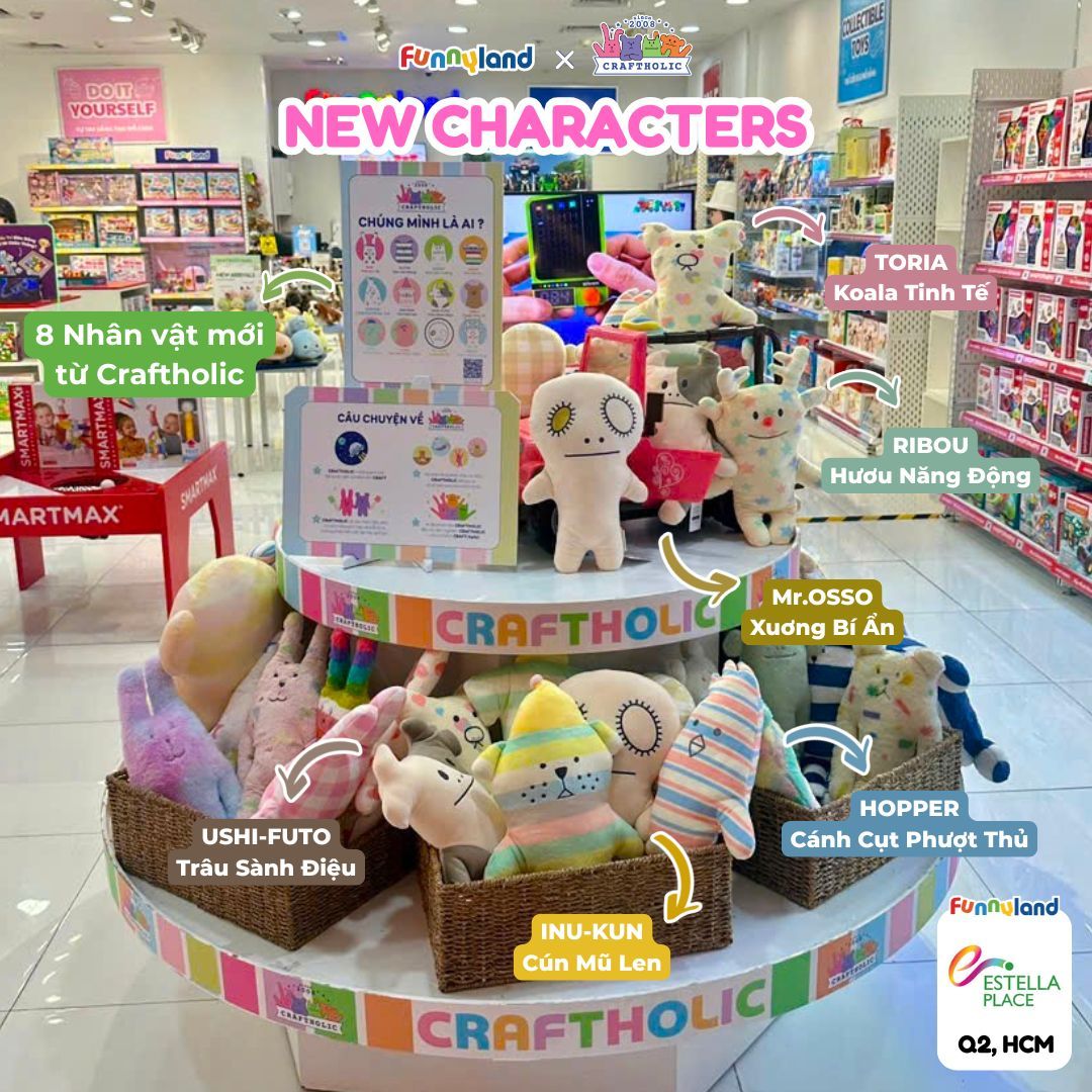  Gấu bông Nhật Bản mềm mịn Craftholic - ZOO Voi Nội Tâm (New S) 