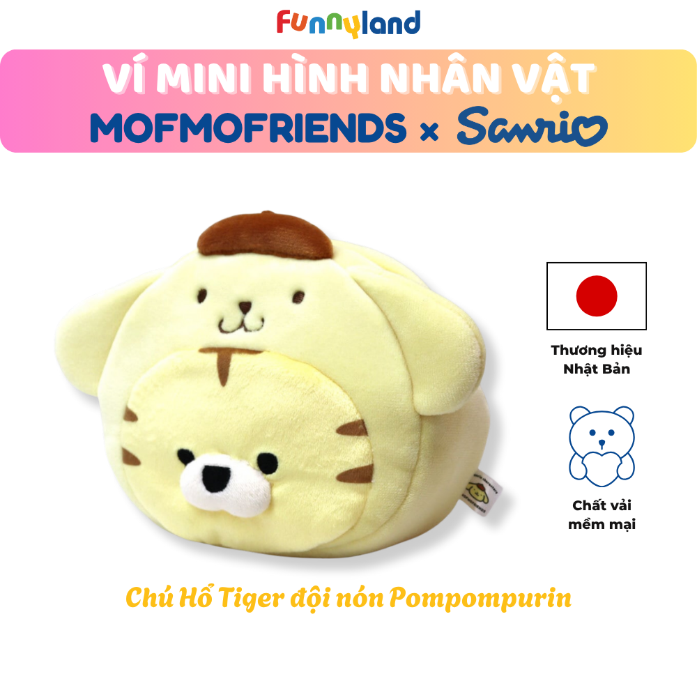 Chú Hổ Tiger đội nón Pompompurin - Ví Mini hình nhân vật