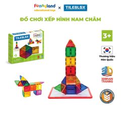 Đồ chơi xếp hình nam châm Hàn Quốc TILEBLOX Rainbow 30pc