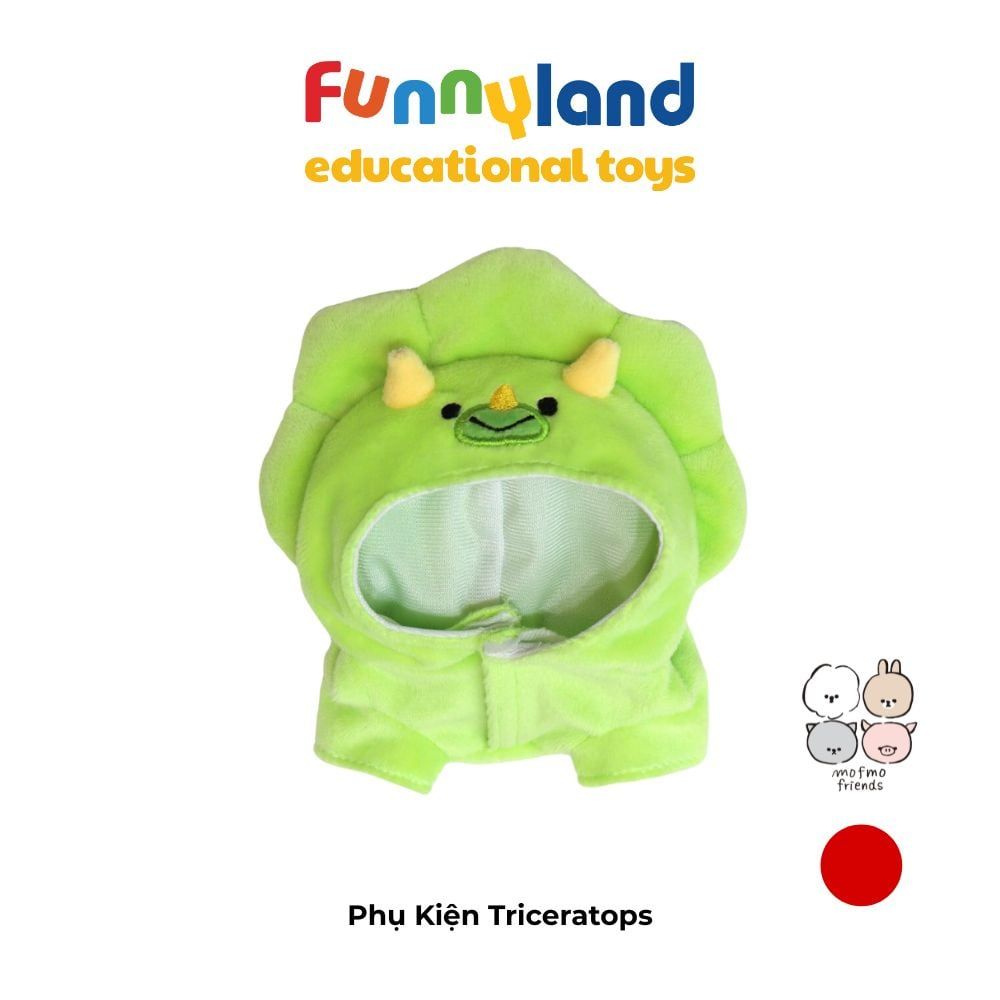  Phụ kiện Thú bông MofmoFriends Mini Hoodie - Khủng long Triceratops 