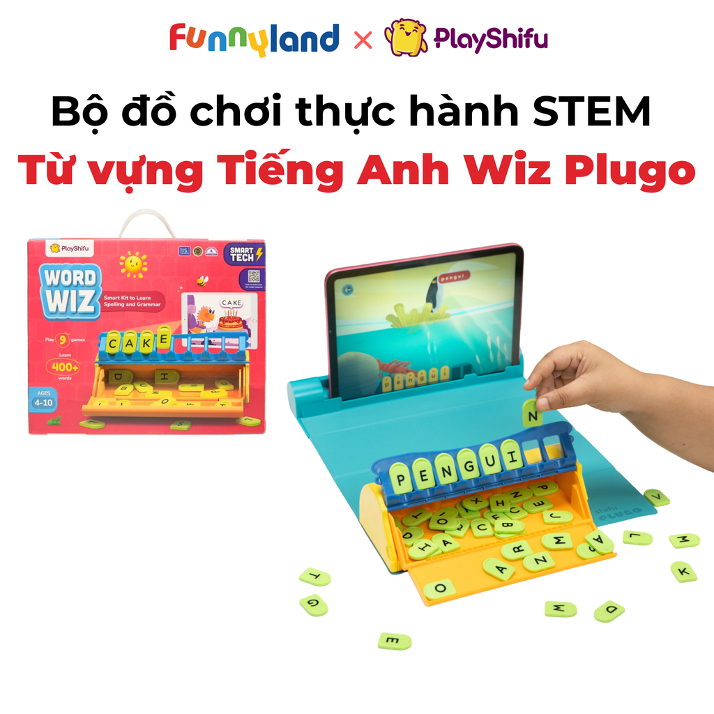 Bộ đồ chơi thực hành STEM - Từ vựng Tiếng Anh Wiz Plugo