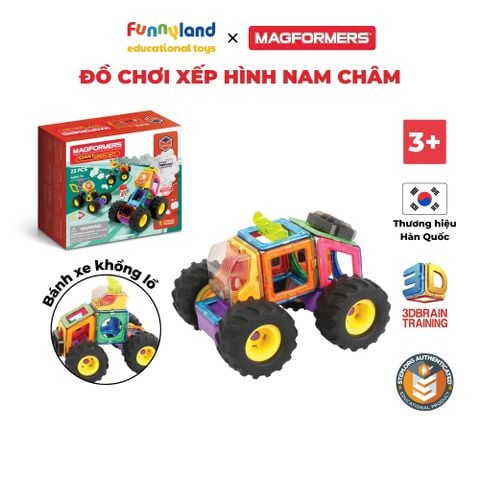 Đồ chơi xếp hình nam châm Hàn Quốc Magformers Bánh Xe Khổng Lồ 23 Chi Tiết