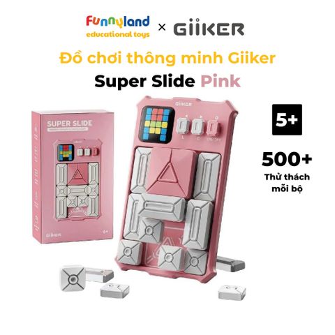 Đồ chơi xếp hình nam châm cảm ứng thông minh Giiker Super Slide Pink