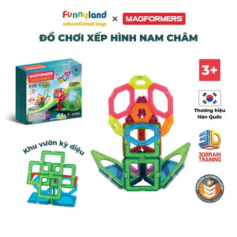 Đồ chơi xếp hình nam châm Hàn Quốc Magformers Bộ Khu Vườn Kỳ Diệu 27 chi tiết