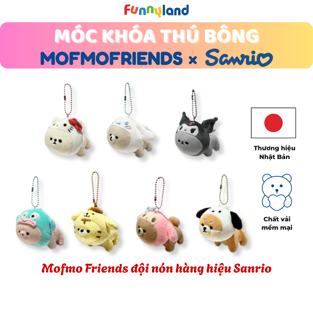 Chú Heo Micro Pig đội nón Hangyodon - Móc Khóa Thú Bông