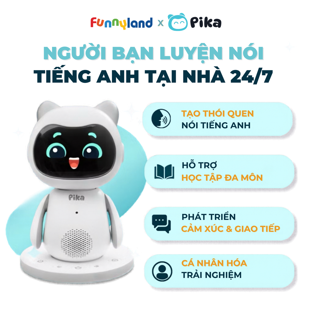 Robot Pika - Robot thông minh học tiếng anh