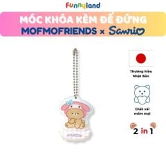 Gấu Bear đội nón My Melody - Móc khóa kèm đế đứng 2 trong 1