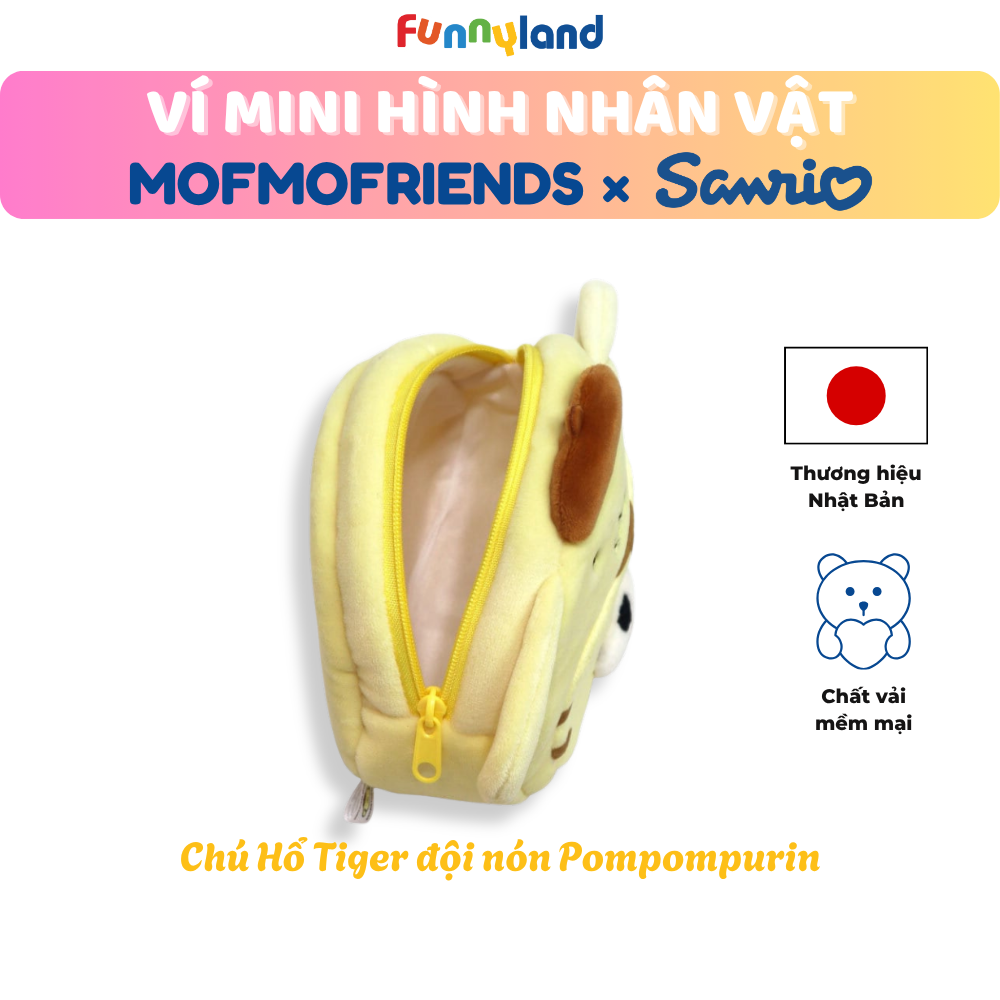 Chú Hổ Tiger đội nón Pompompurin - Ví Mini hình nhân vật