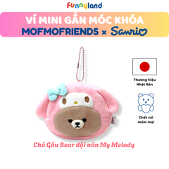 Chú Gấu Bear đội nón My Melody - Ví Mini Gắn Móc Khóa