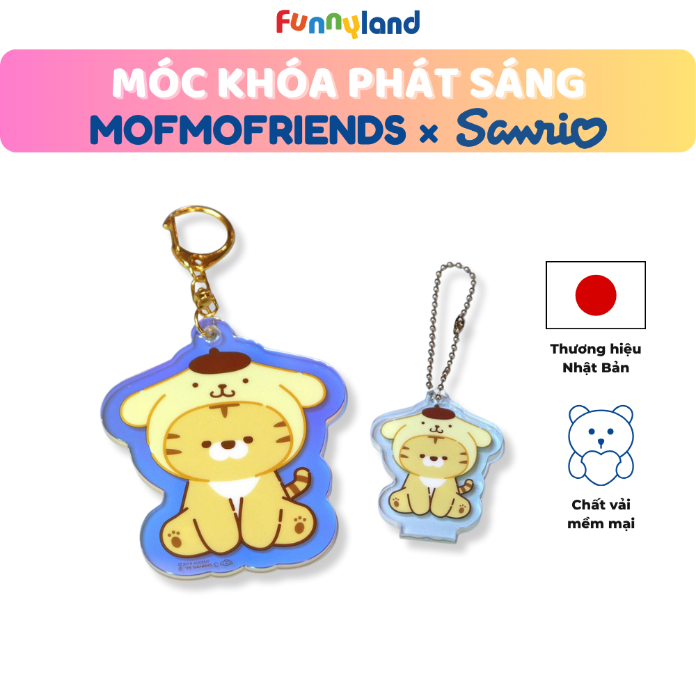 Chú Hổ Tiger đội nón Pompompurin - Móc Khóa Phát Sáng