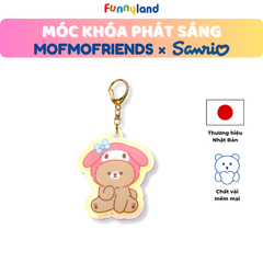 Chú Gấu Bear đội nón My Melody - Móc Khóa Phát Sáng