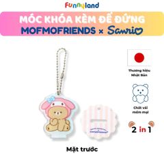 Gấu Bear đội nón My Melody - Móc khóa kèm đế đứng 2 trong 1